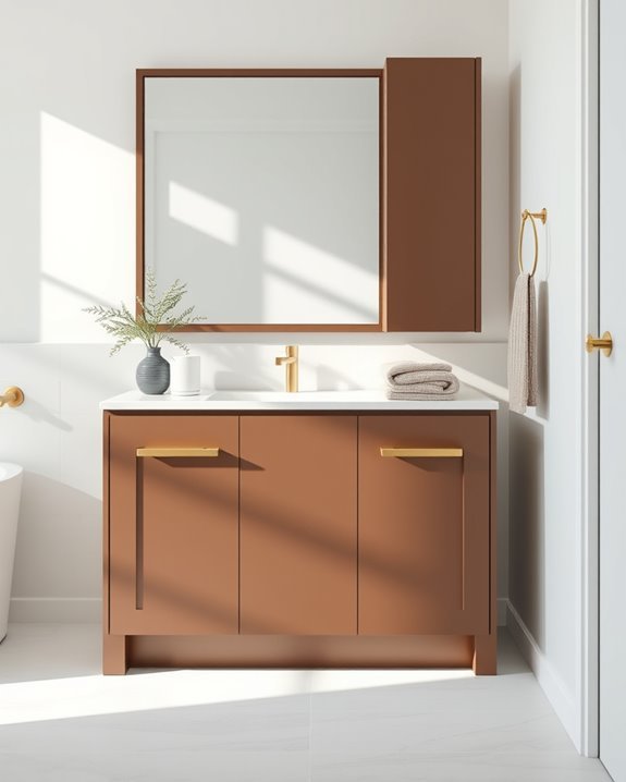 warm mocha bathroom elegance