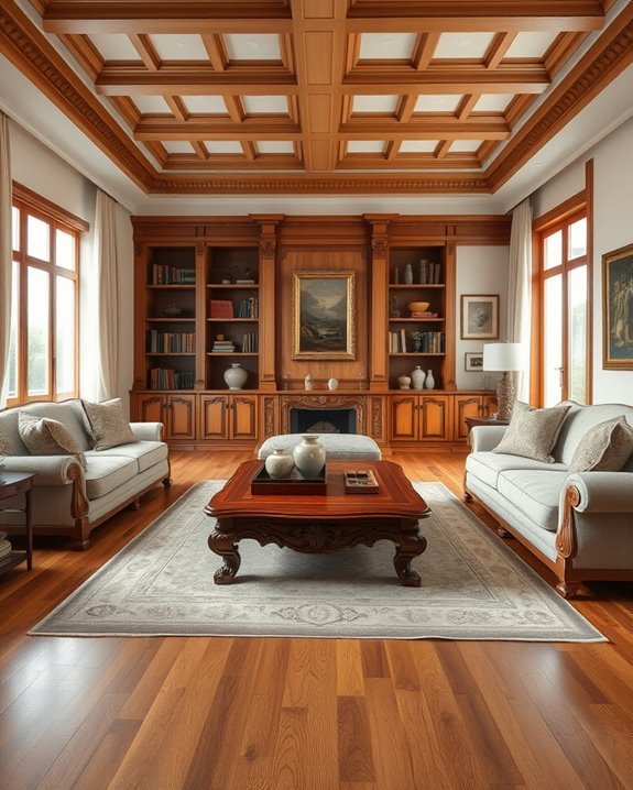 warm rustic wood finishes