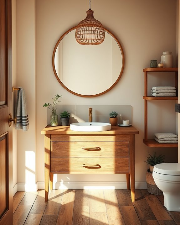 warm rustic wooden accents
