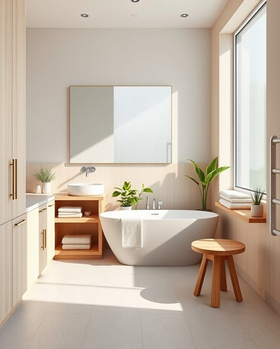 warm serene bathroom retreat