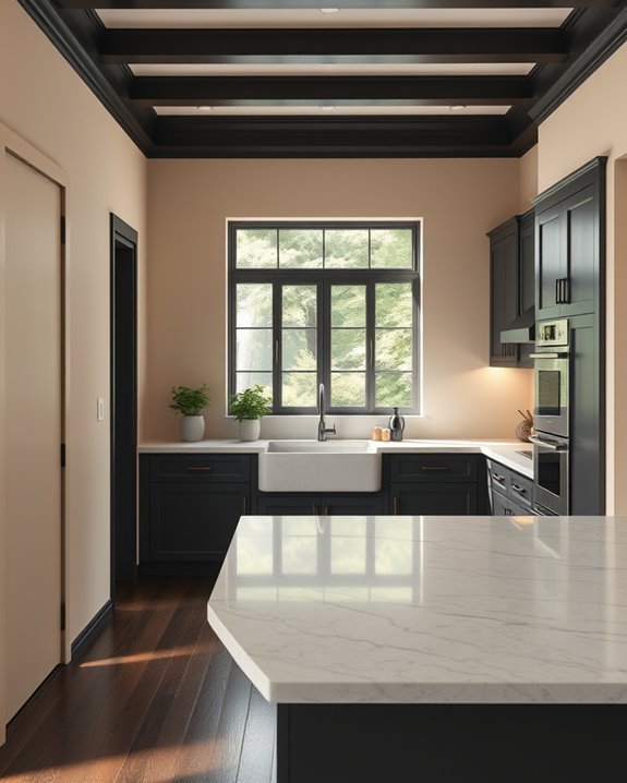 warm sophisticated kitchen atmosphere