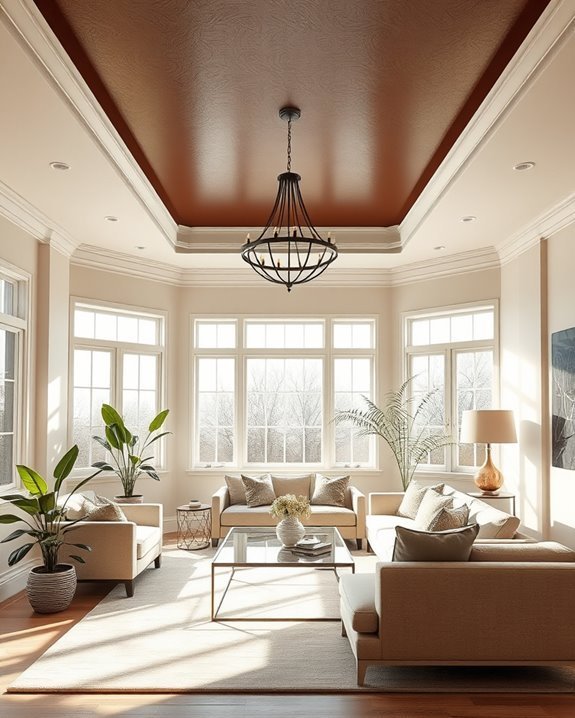 warm sophisticated mocha ceilings