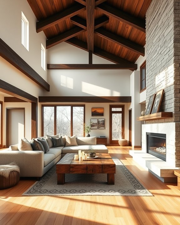 warmth and charm through beams