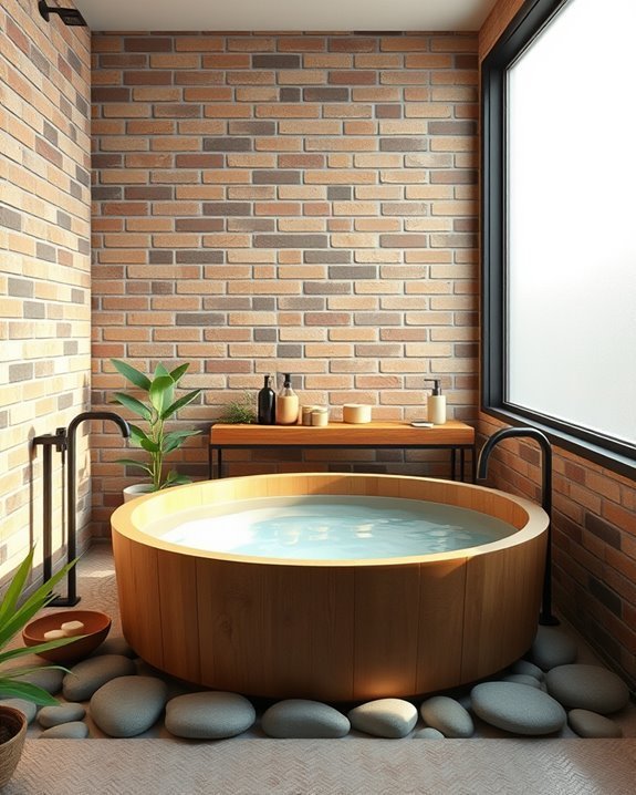 warmth of exposed brick