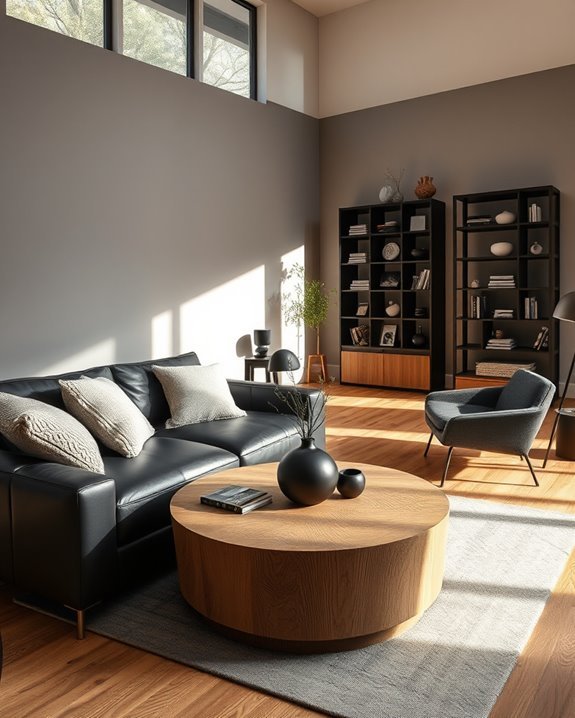 warmth through black wood