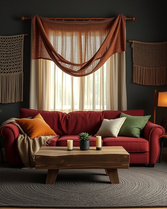 warmth through decorative tapestries