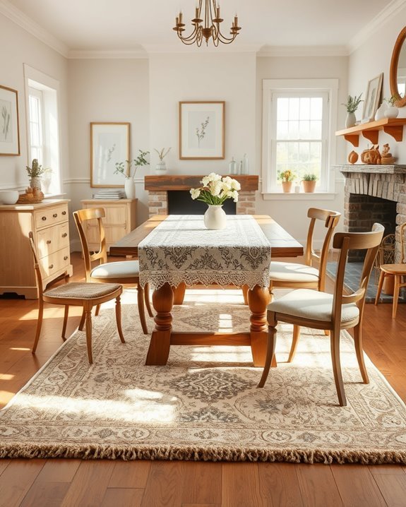 warmth through soft rugs