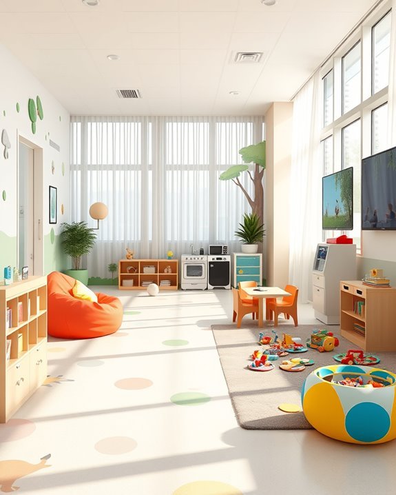 welcoming interactive play areas