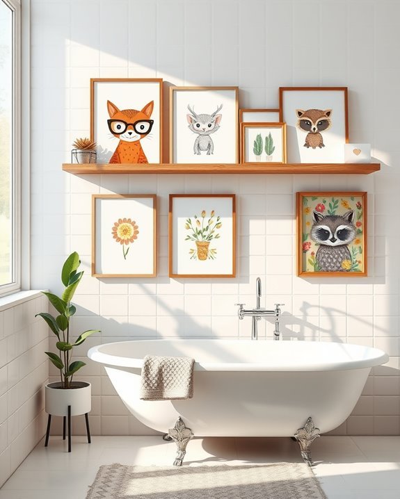 whimsical animal bathroom decor
