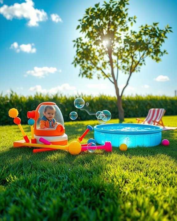 whimsical backyard bubble fun