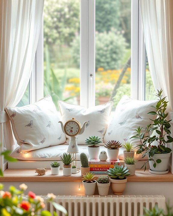 whimsical bay window decor