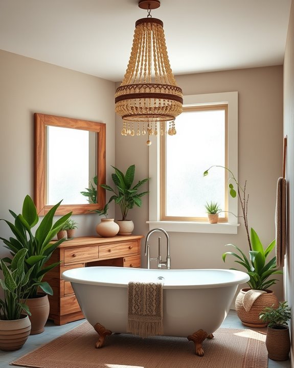 whimsical beaded bathroom chandeliers