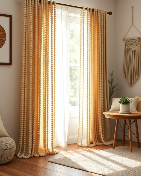 whimsical beaded curtain decor
