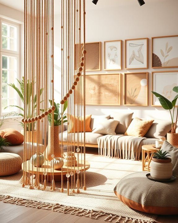 whimsical beaded curtain decor