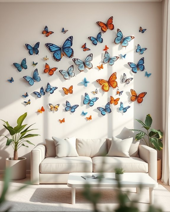 whimsical butterfly wall art