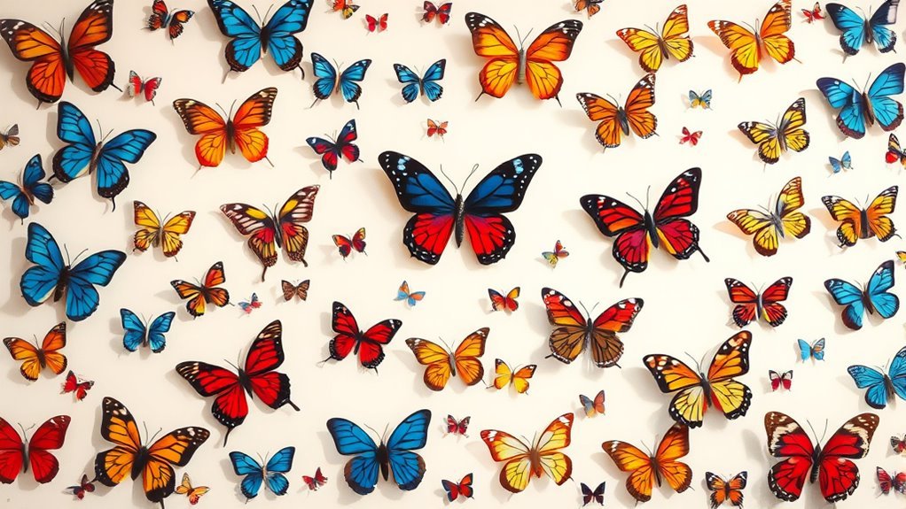 whimsical butterfly wall designs