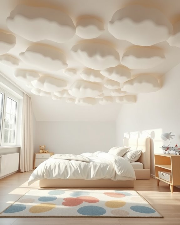 whimsical cloud ceiling decor