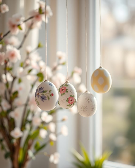 whimsical colorful easter decor