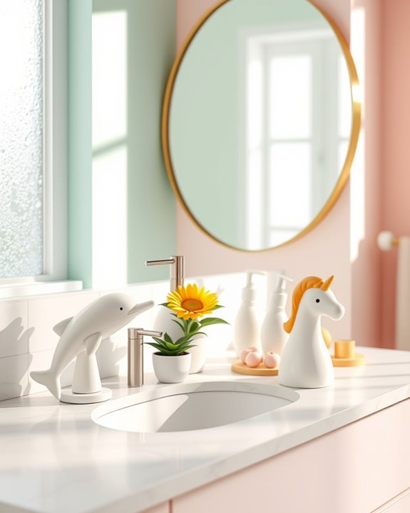 whimsical colorful soap dispensers