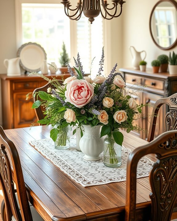 whimsical cottage floral arrangements