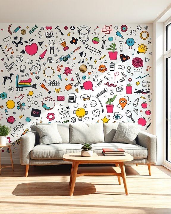 whimsical creative wall art