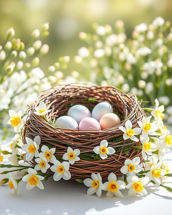 whimsical easter bird nests
