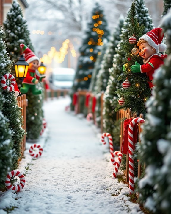 whimsical elf outdoor decor