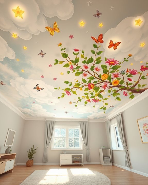 whimsical enchanted garden ceiling