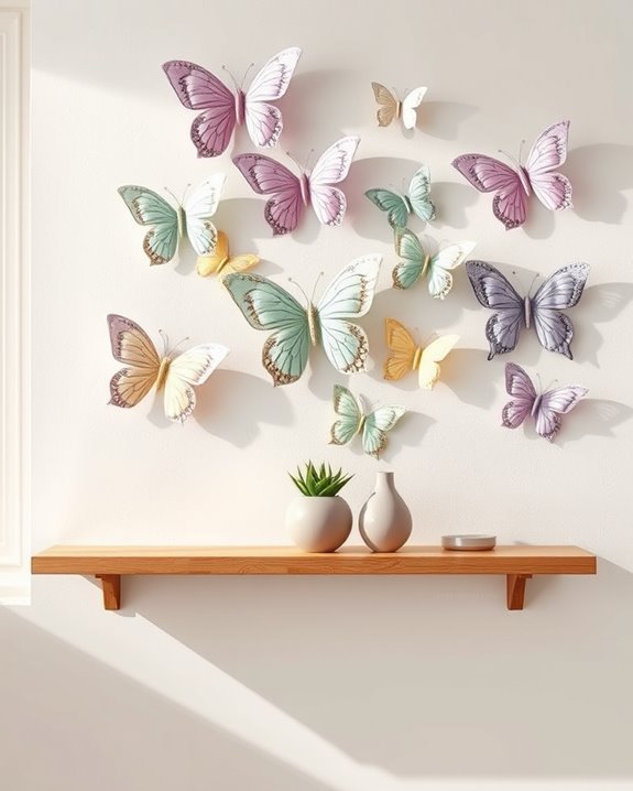whimsical fabric butterfly decor