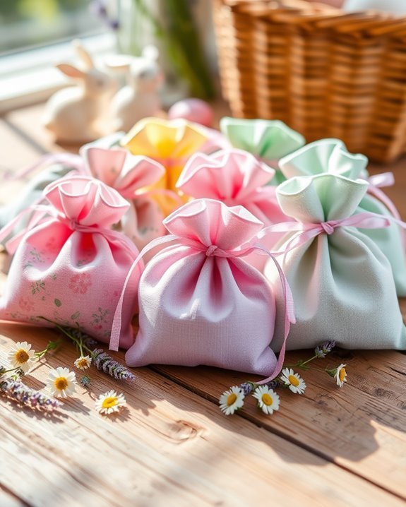 whimsical fabric easter pouches