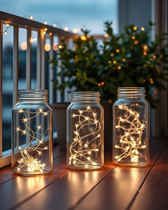 whimsical fairy lights jars