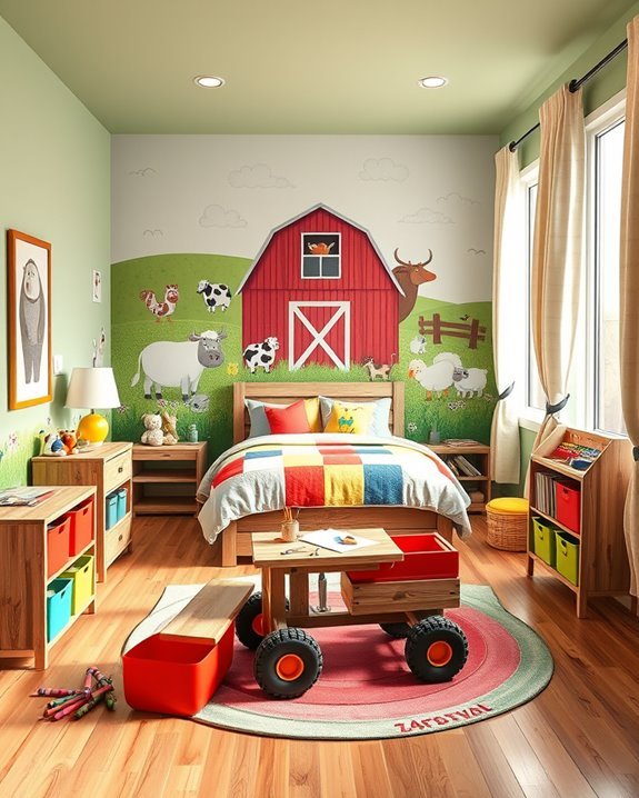 whimsical farmyard decor room
