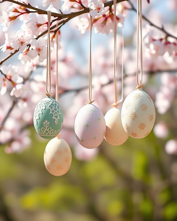 whimsical hanging egg decor