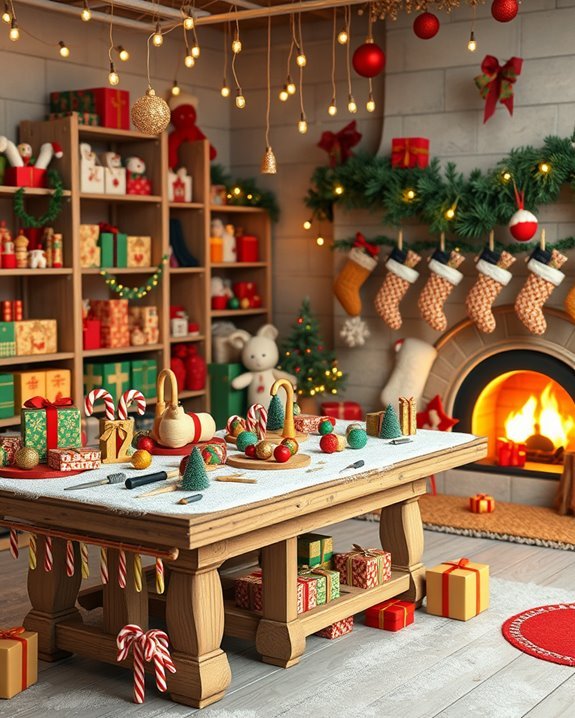 whimsical holiday elf workshop