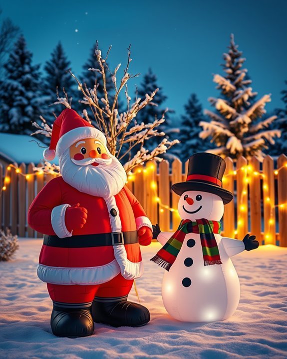 whimsical inflatable holiday characters