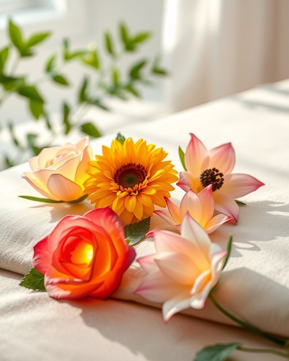 whimsical interactive flower lights