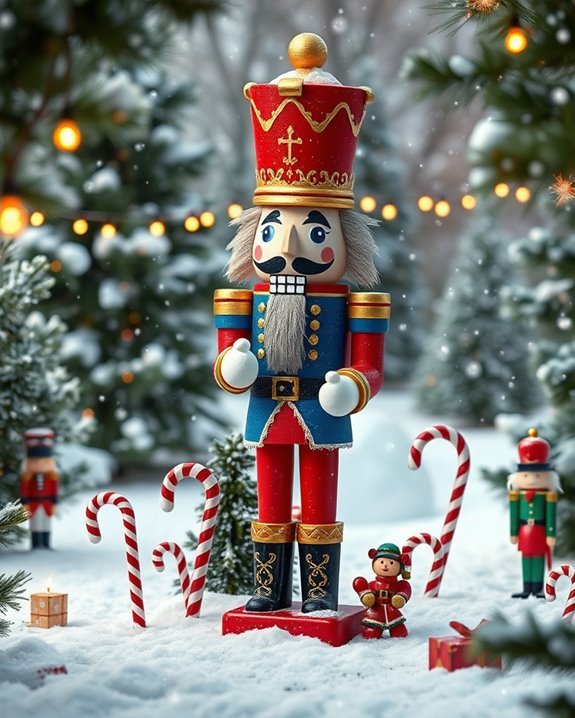 whimsical nutcracker yard art