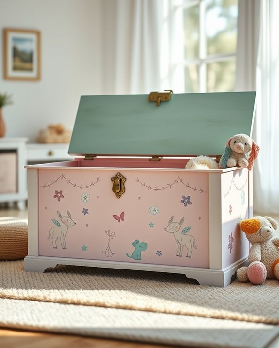 whimsical organized toy chest
