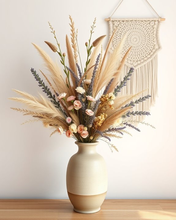 whimsical seasonal dried flowers