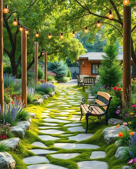 whimsical stone garden pathways