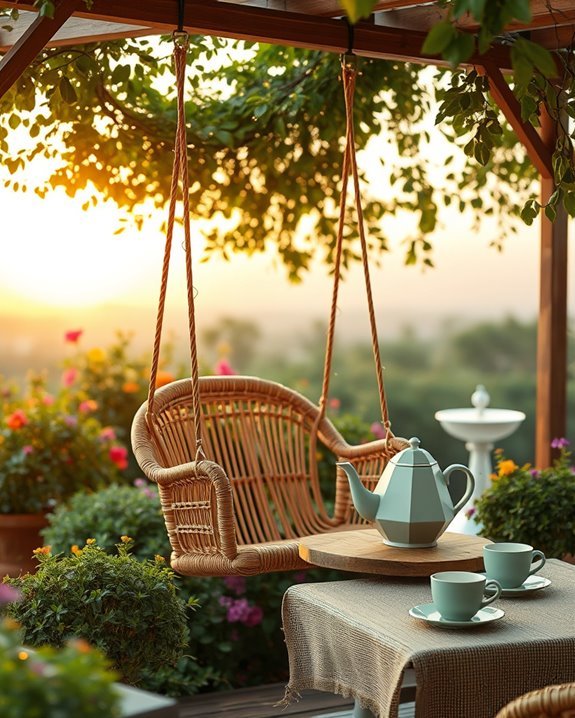 whimsical swing chair addition