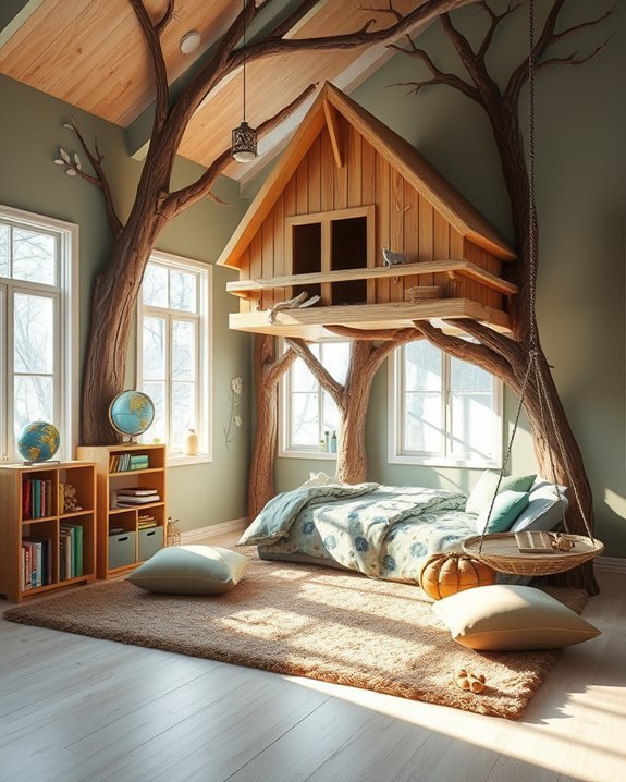 whimsical treehouse adventure room