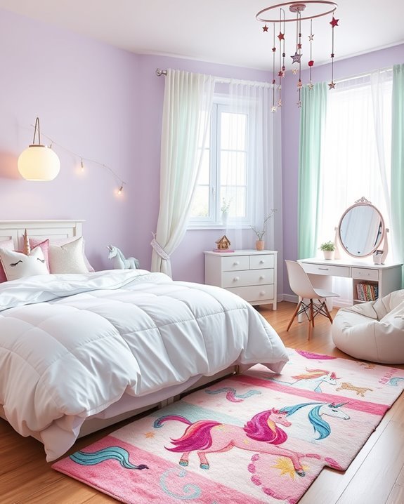 whimsical unicorn bedroom decor