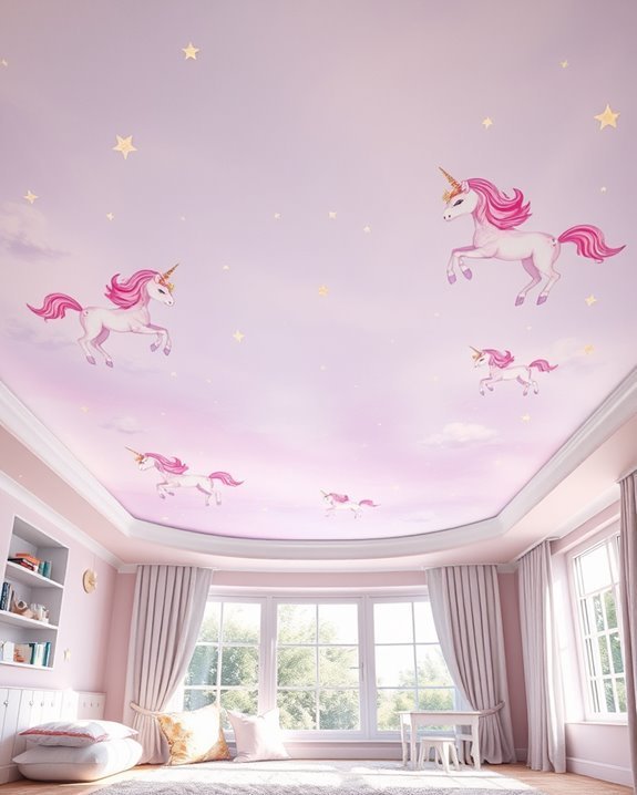 whimsical unicorn themed bedroom decor