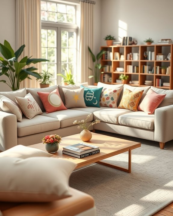 whimsical vibrant accent pillows