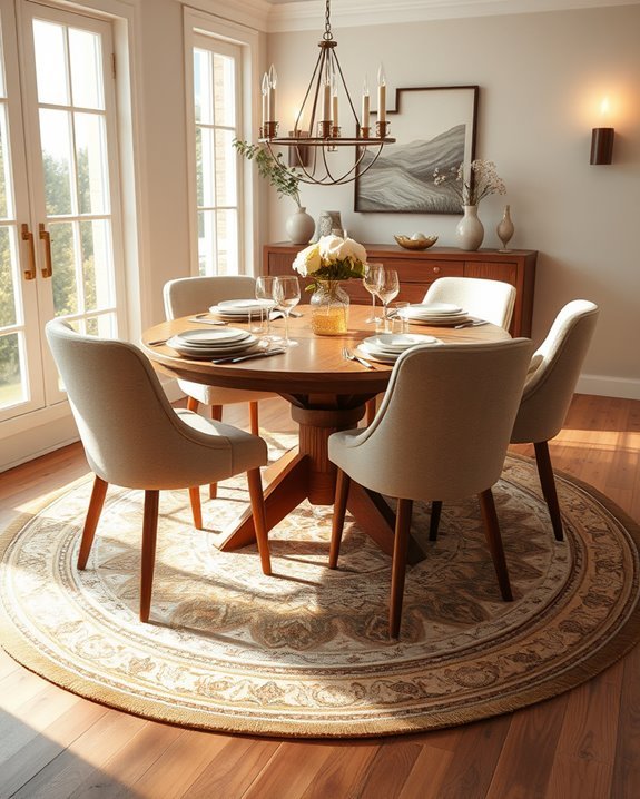 whimsical warmth with round rugs