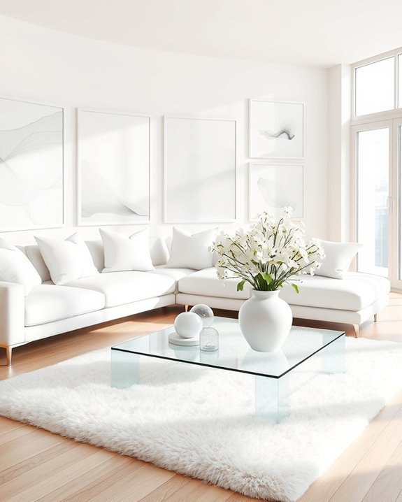 white decor enhances sophistication
