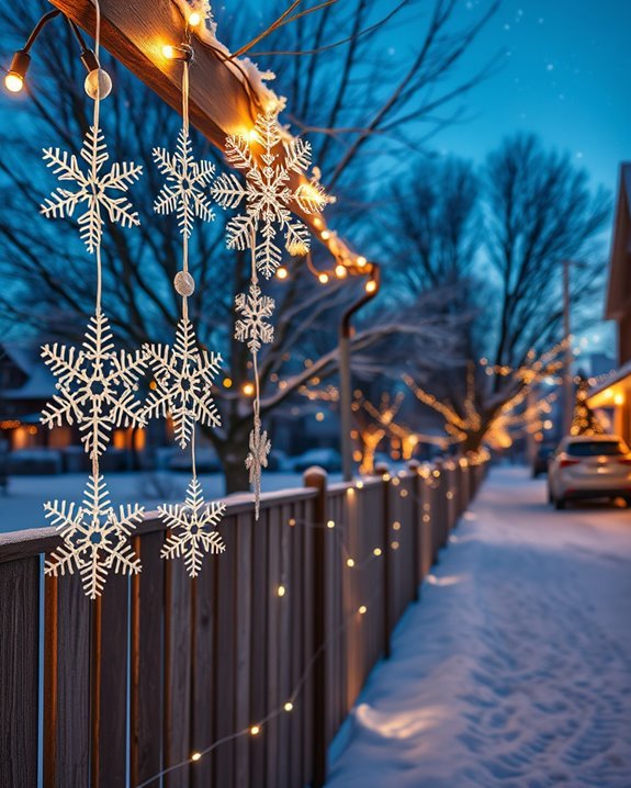 winter wonderland decorations hung