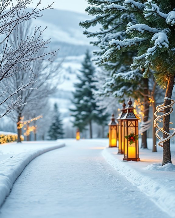 winter wonderland walkway decor
