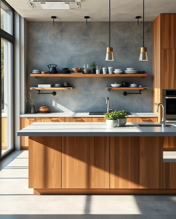 wood and concrete harmony